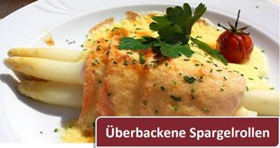 Überbackene Spargelrollen